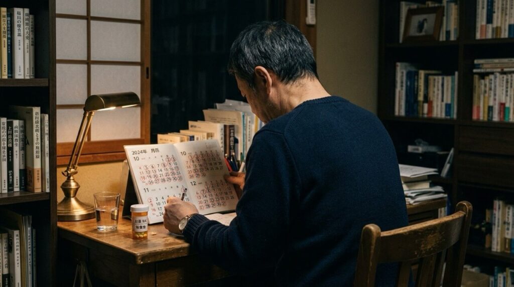 銀クリのAGA治療で効果なしと感じた3ヶ月目に継続を迷う50代男性のイメージ